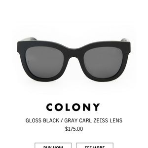 Wonderland Colony Black Sunglasses. Like new!